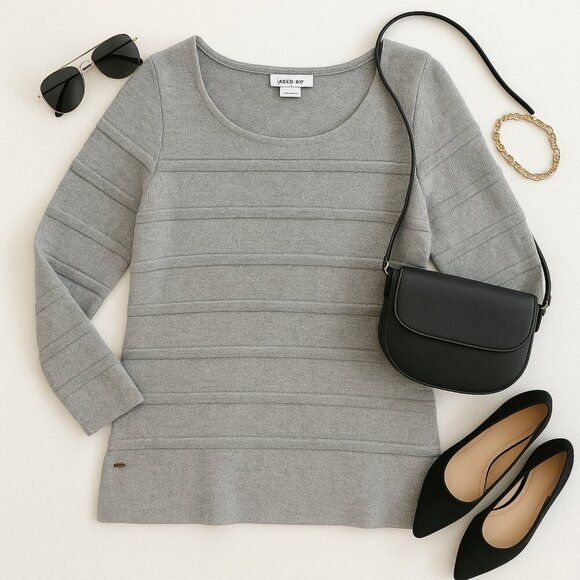 Lacoste Womens Wool Cashmere Pullover Sweater Gray Size Small - Picture 11 of 11